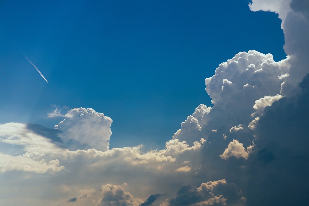 天空,云,这架飞机