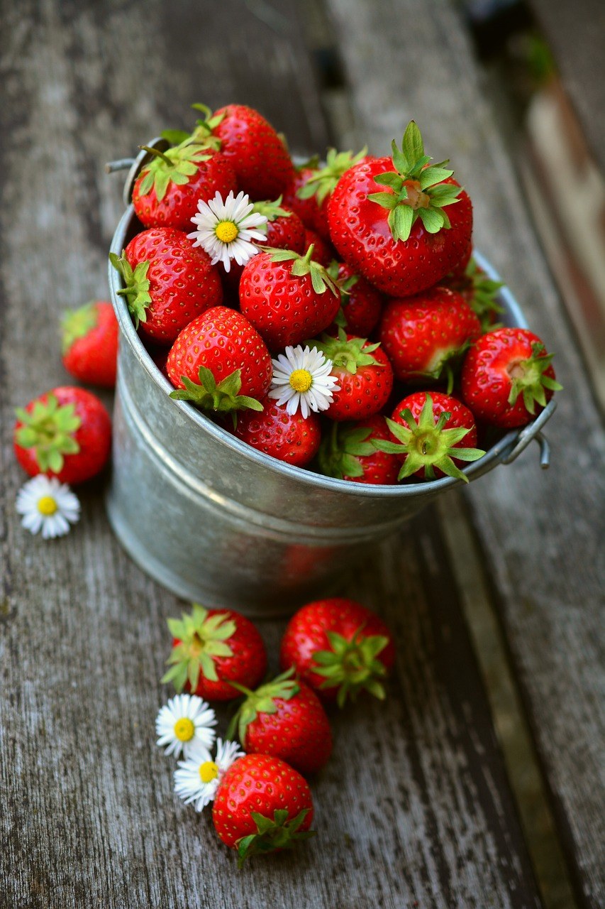 草莓、水果、美味免费图片