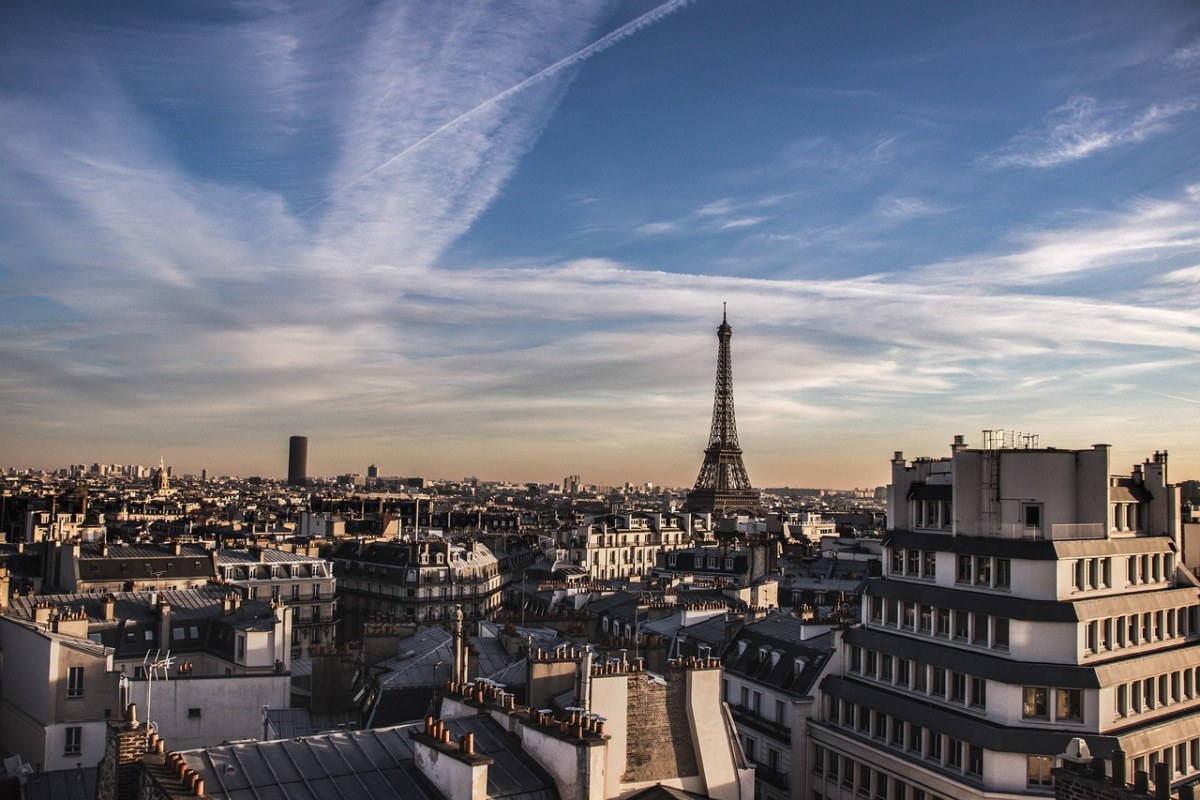 巴黎、埃菲尔铁塔、屋顶免费图片