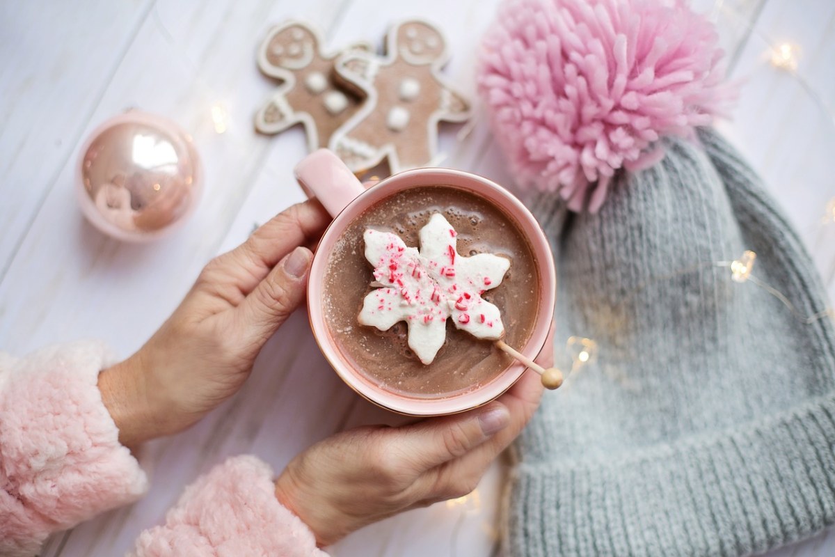 粉红色、圣诞节、热巧克力免费图片