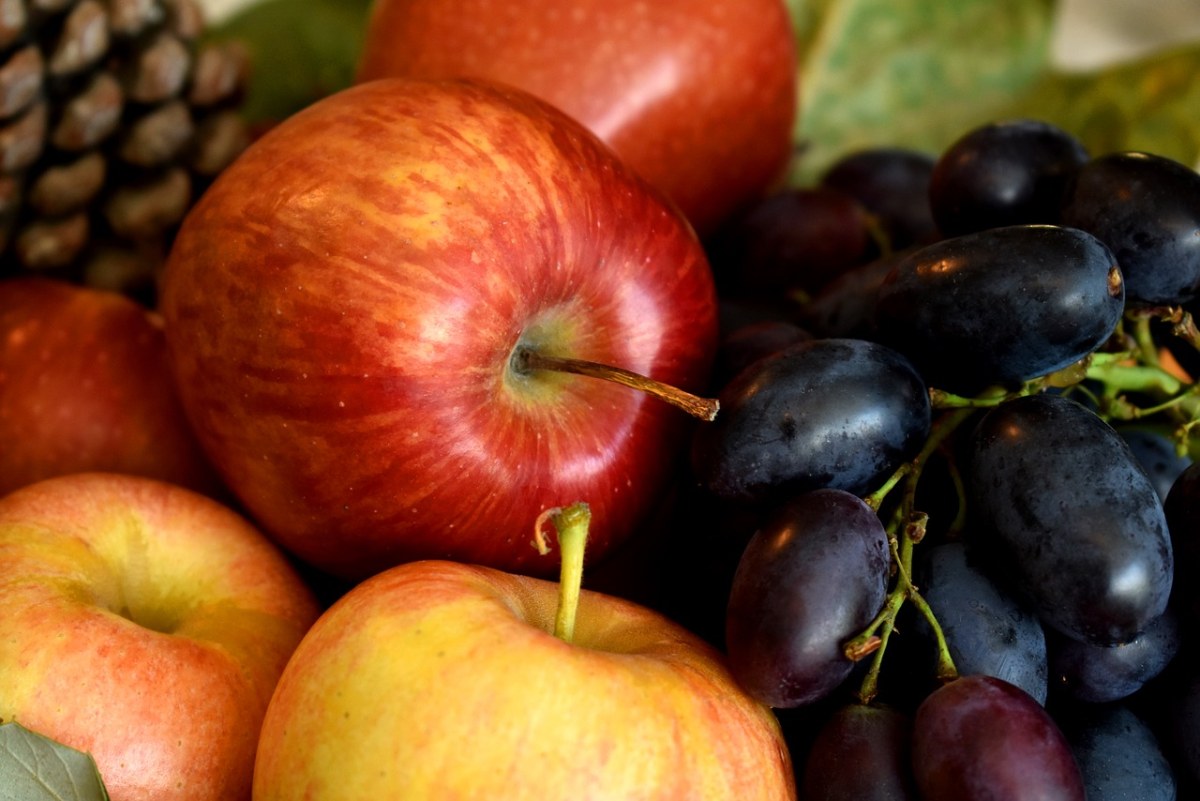 苹果、水果、葡萄免费图片