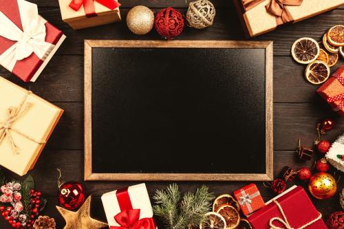 圣诞节主题小黑板背景图片