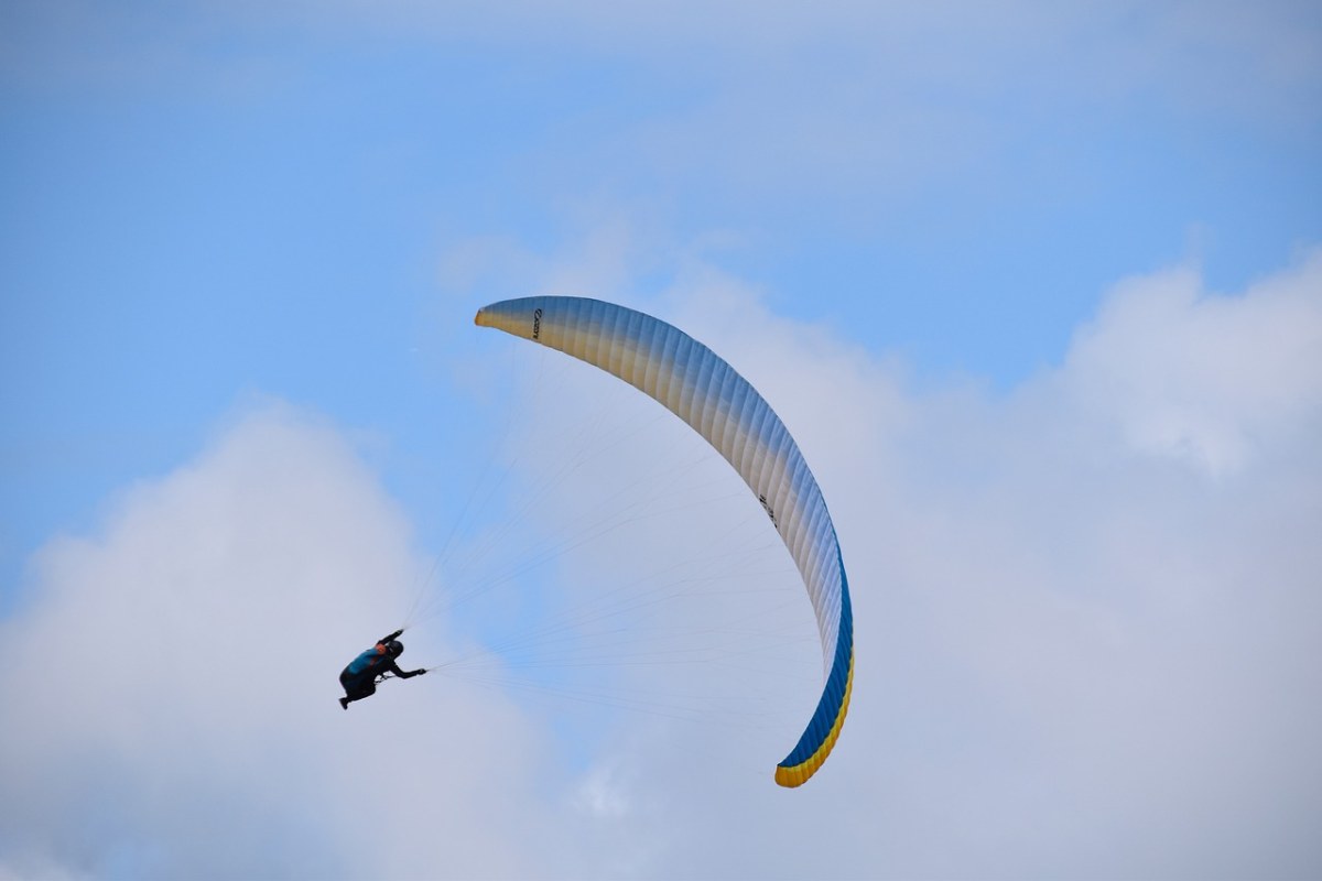 滑翔伞、飞机、自由飞行免费图片