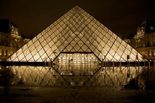 罗浮宫、玻璃金字塔、巴黎