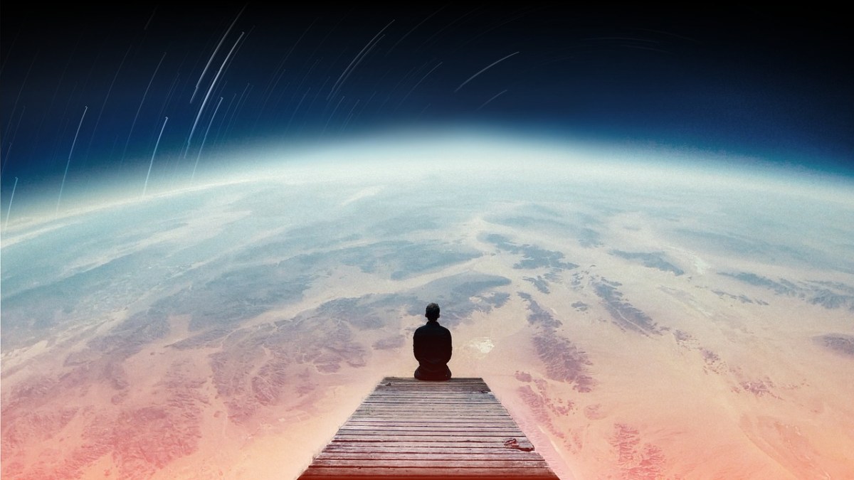 空间,行星,人看星星