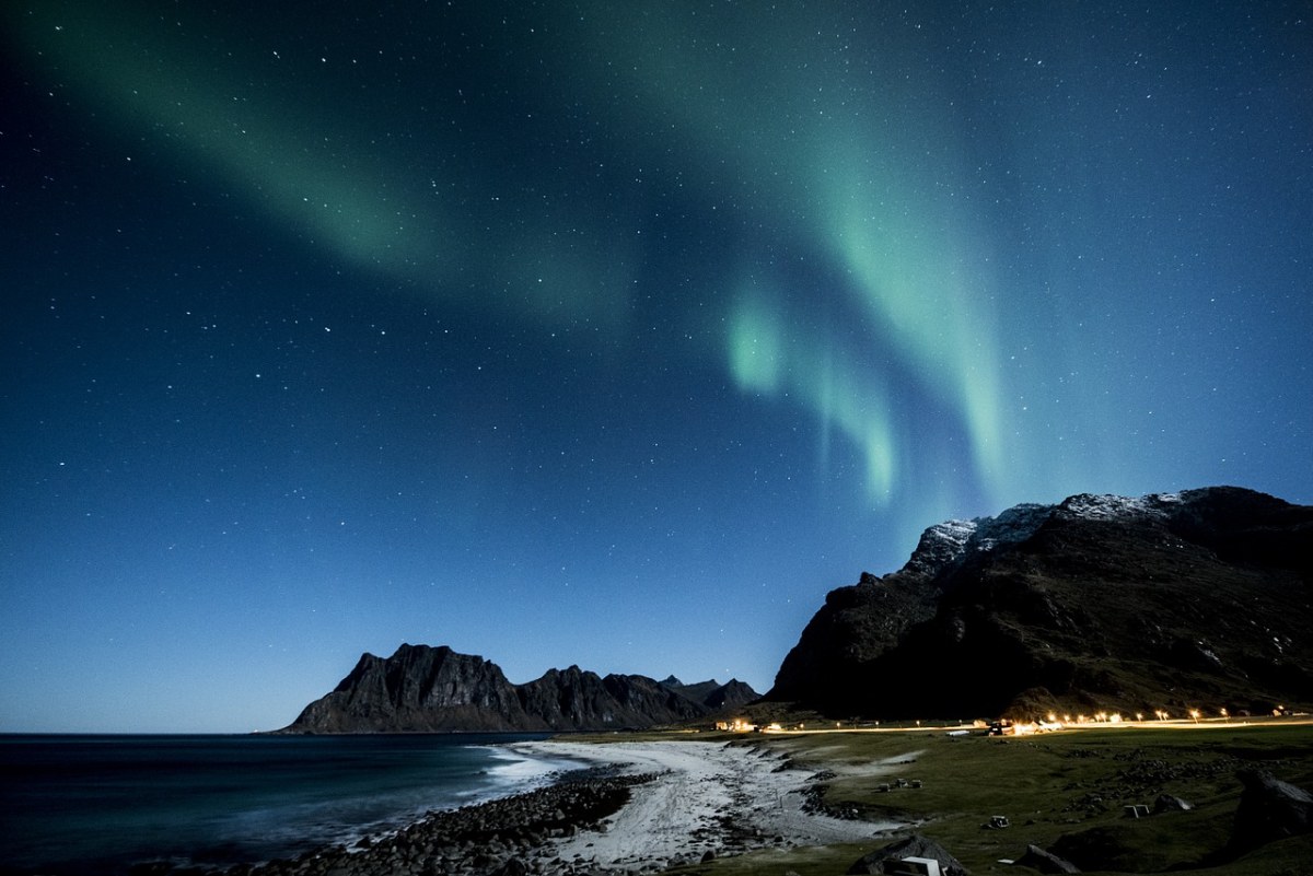 极光、罗弗敦海、挪威免费图片