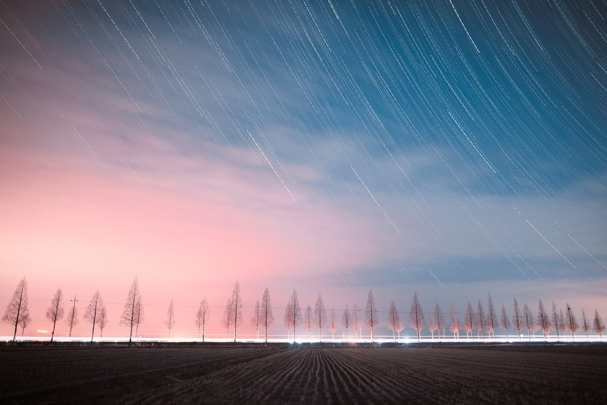 夜晚的天空、夜景、星光免费图片