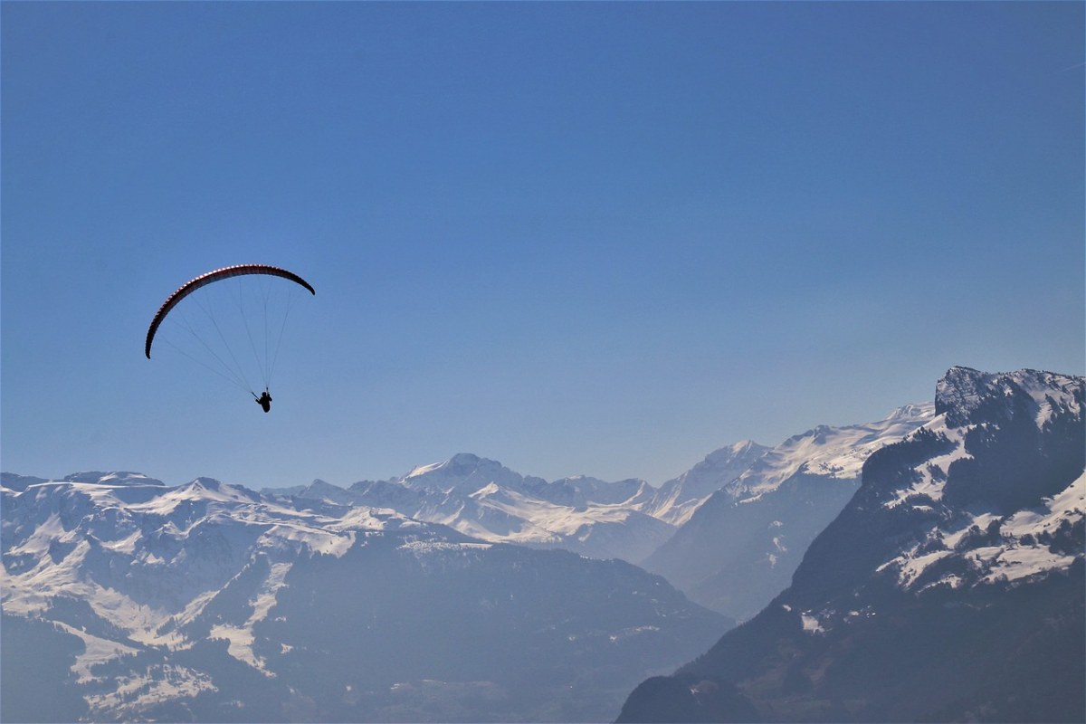 降落伞,极端,阿尔卑斯山