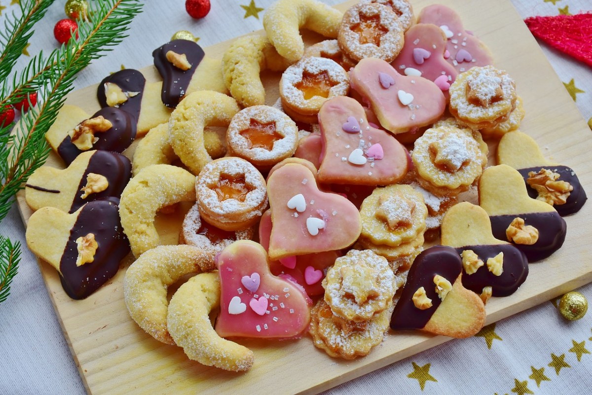 各种形状的圣诞饼干免费图片