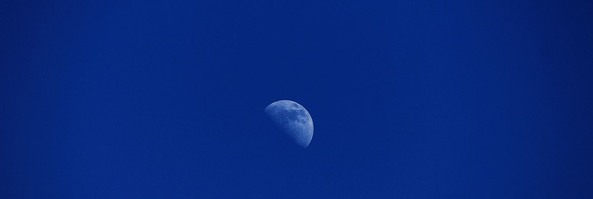 月球、天空、蓝色免费图片