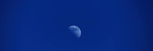 月球、天空、蓝色